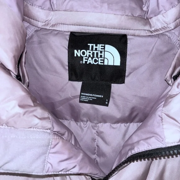 The North Face Women's Puffer Metropolis Parka Down Coat Lavender Lg Hood - Picture 5 of 11